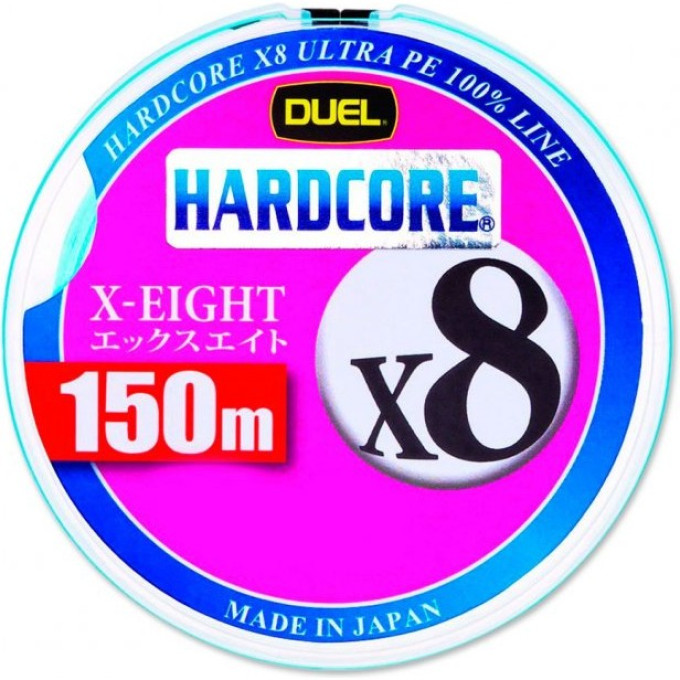 Шнур YO-ZURI PE HARDCORE X8 DUEL 1.0/0.171мм 9.0кг 150м WHITE H3296-W
